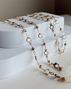 CORDÃO PARA ÓCULOS (PEDRAS TRANSPARENTES)